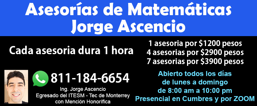 Jorge Ascencio - Asesorias de Matematicas y Fisica en Monterrey